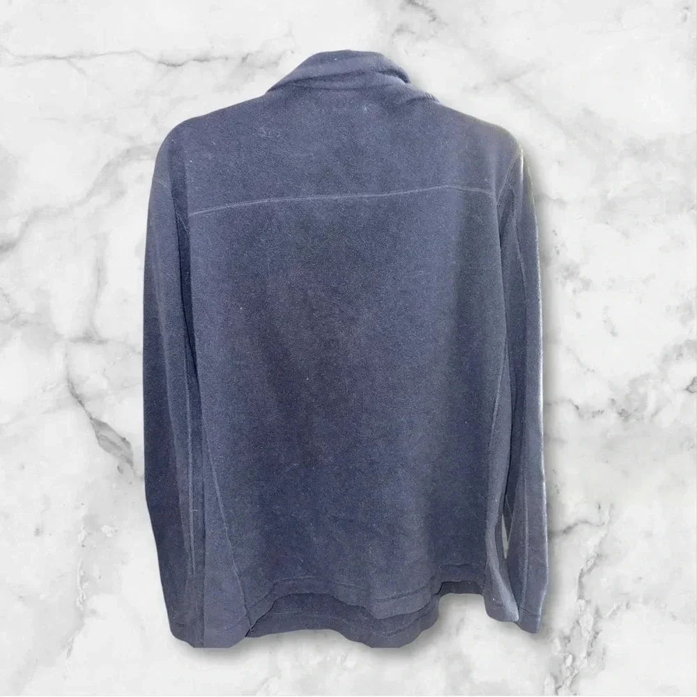 Patagonia Sweater Fleece Women Large Pullover Navy Blue 1/4 Zip - Picture 3 of 6